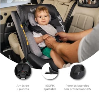 Autostoel I-Size Groep 0/1/2/3 met Isofix en Top Tether – Draaibaar tot 360° voor Kinderen van 0 tot 12 Jaar, Achterwaarts tot 18 kg