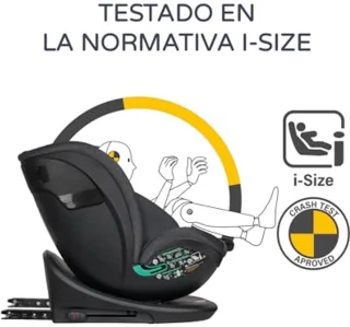 Autostoel I-Size Groep 0/1/2/3 met Isofix en Top Tether – Draaibaar tot 360° voor Kinderen van 0 tot 12 Jaar, Achterwaarts tot 18 kg