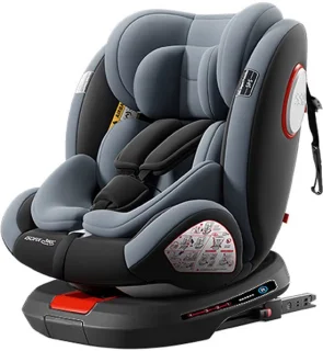 360° draaibare isofix autostoel i-Size grijs