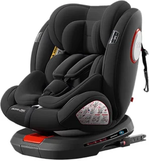 360° draaibare ISOFIX autostoel - zwart