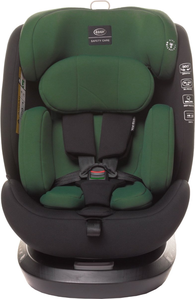 4Baby Roto-Fix Dark Green i-Size Autostoel