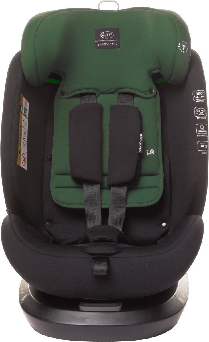 4Baby Roto-Fix Dark Green i-Size Autostoel