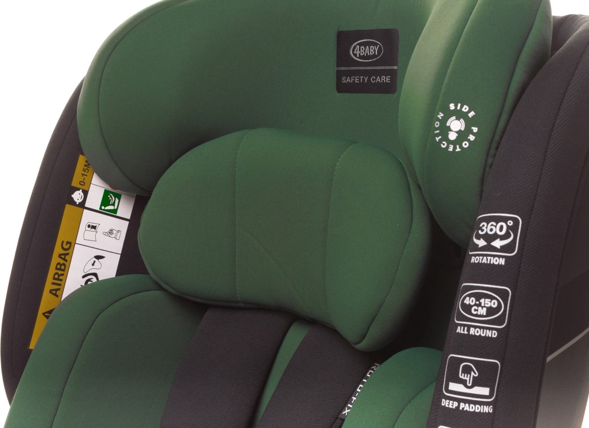 4Baby Roto-Fix Dark Green i-Size Autostoel