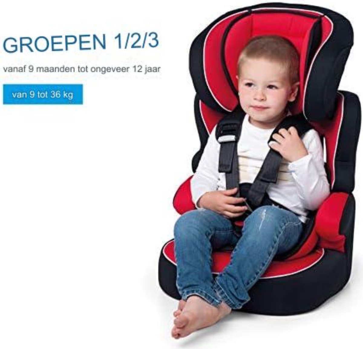 Autostoel BabySafe Rood Groep 1/2/3 (9-36 kg)