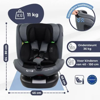 Autostoel Kinderzitje Zitverhoger Zwart