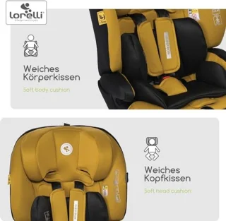 Autostoel voor kinderen 76-150 cm, Geel