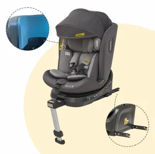 Autostoeltje i-size R129 zwart grijs