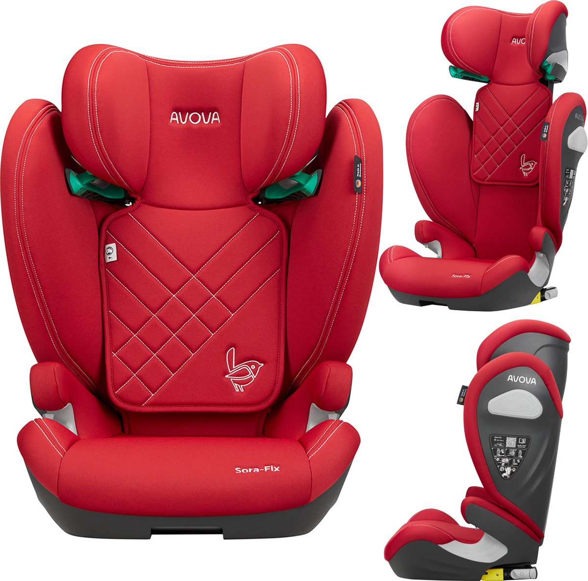 Avova Sora-Fix autostoel Maple Red i-Size