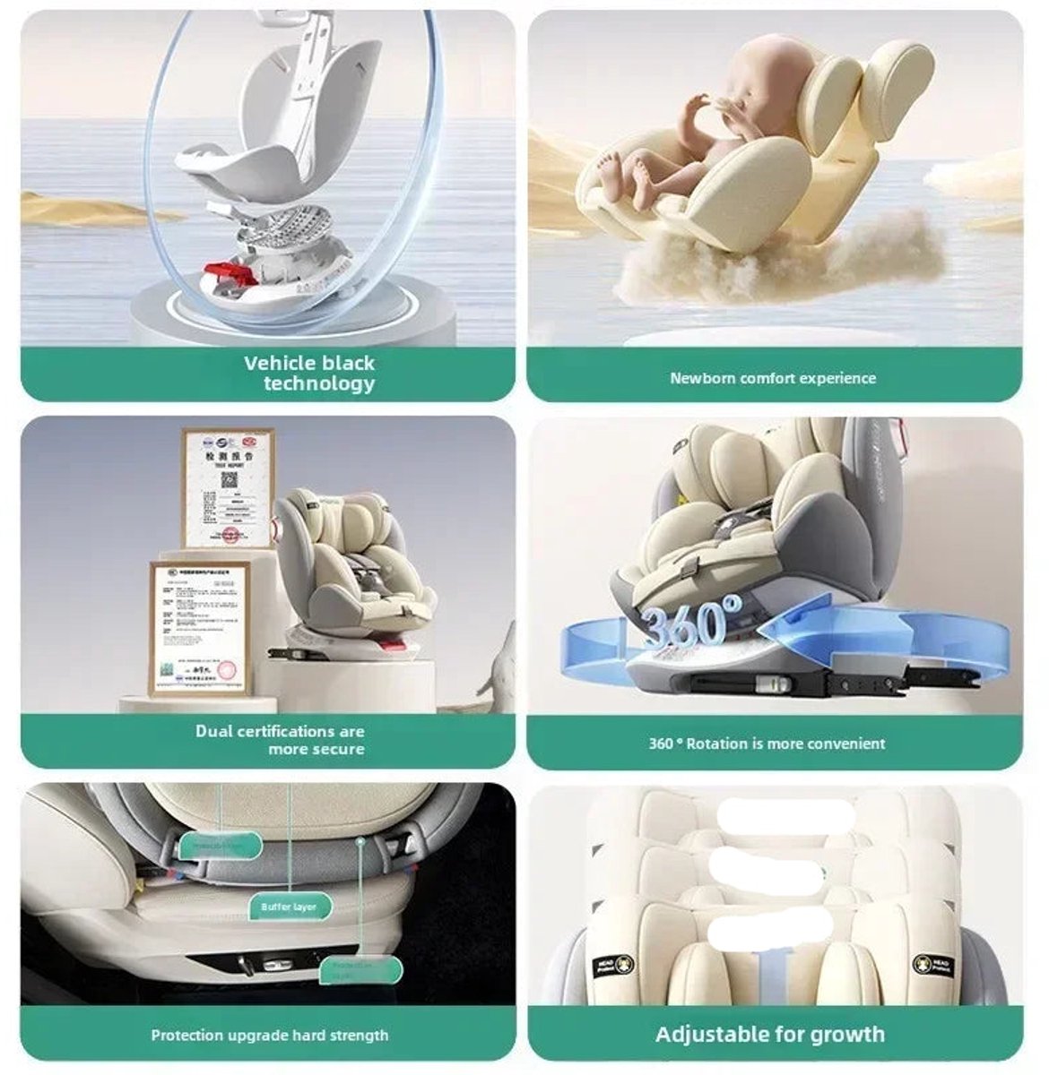 Baby Autostoel 360° ISOFIX Grijs