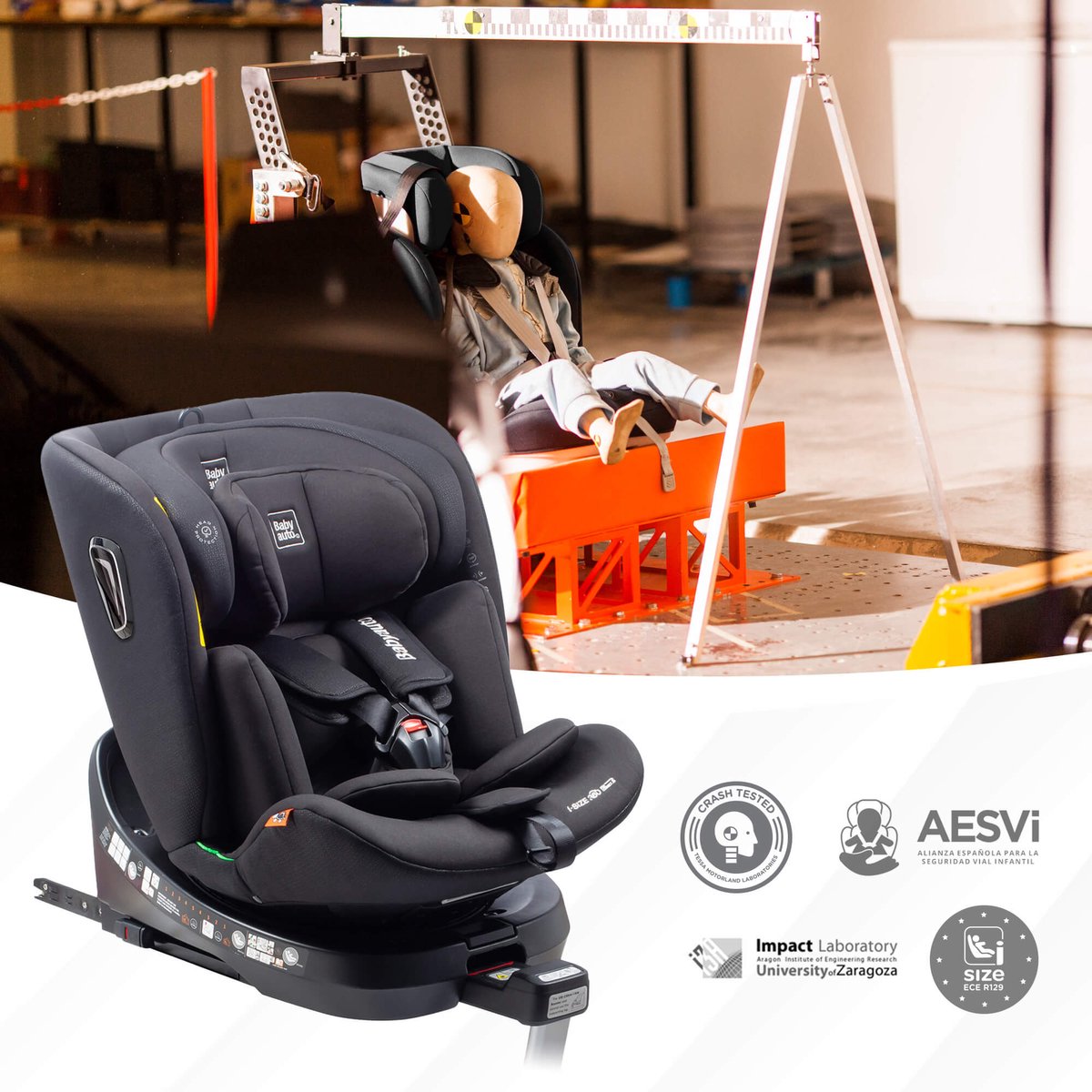 BabyAuto Aitana I-Size Autostoel 0-36 kg Grijs