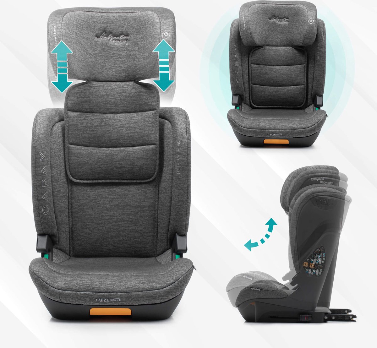 BabyAuto Capax i-Size Autostoel Groep 2/3 Grijs