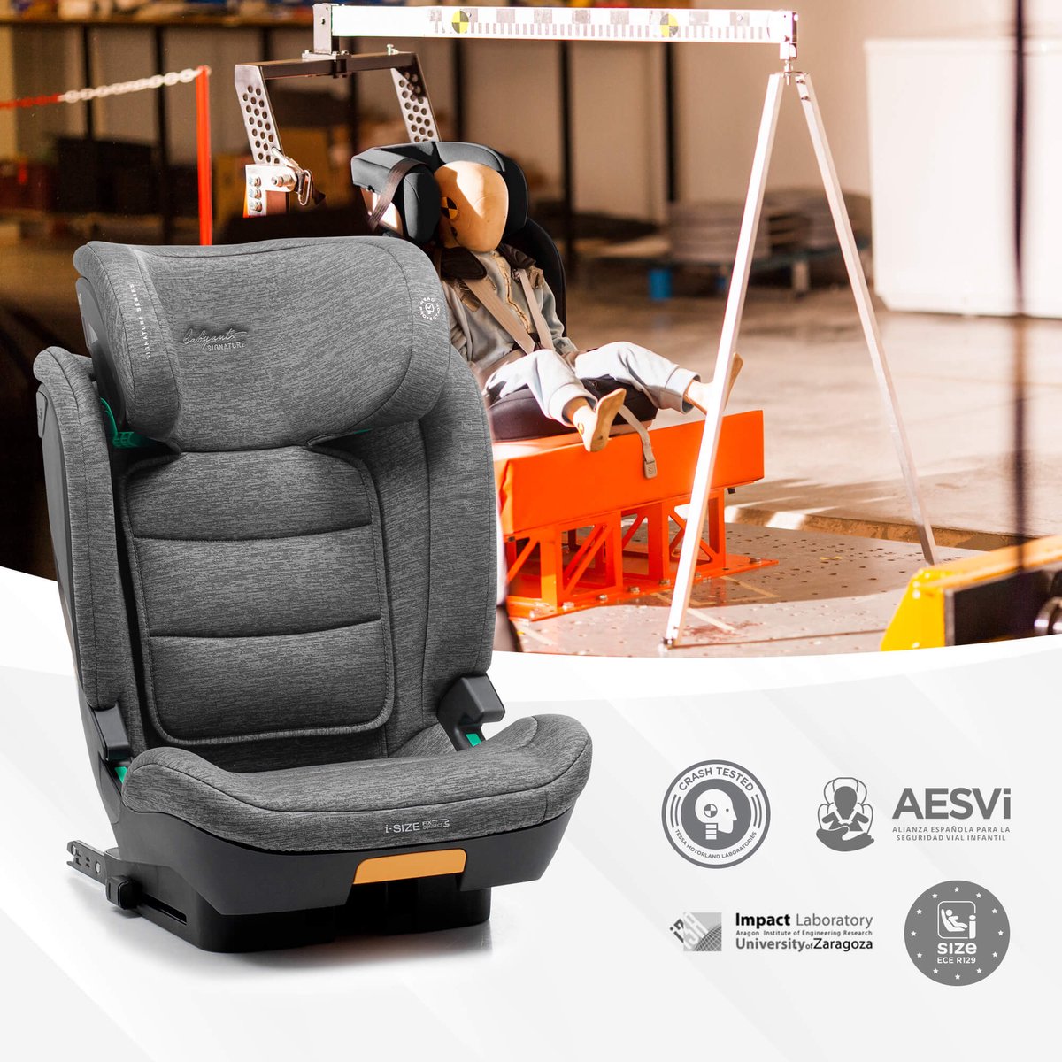 BabyAuto Capax i-Size Autostoel Groep 2/3 Grijs