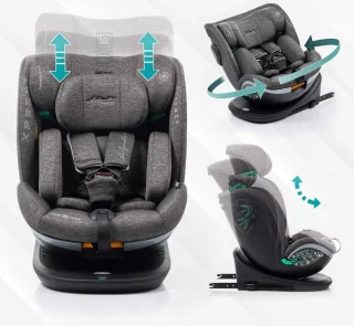 Babyauto Xperta i-Size 360° Autostoel Grijs