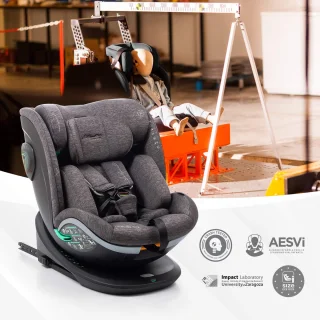 Babyauto Xperta i-Size 360° Isofix Autostoel Zwart