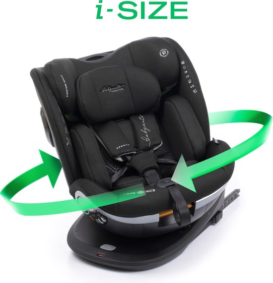 Babyauto Xperta i-Size 360° Isofix Autostoel Zwart