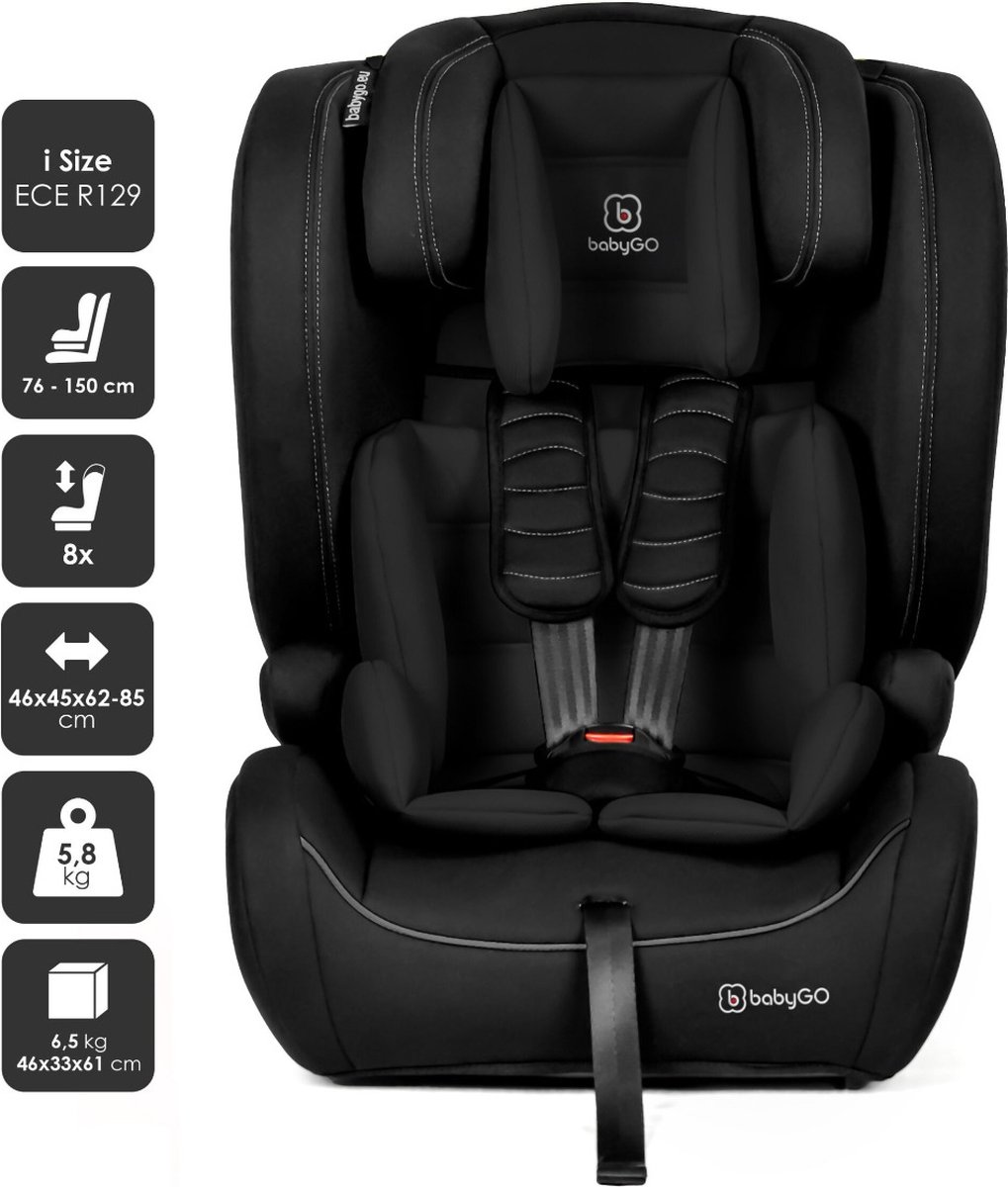 BabyGO FreeMove i-Size Autostoel Zwart