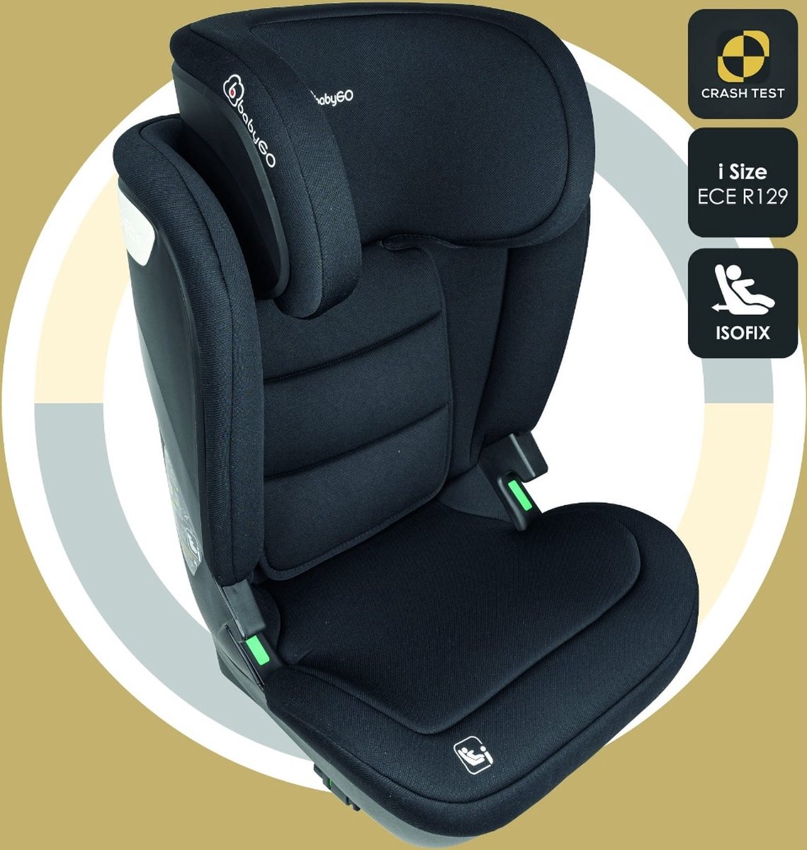 BabyGO Motion i-Size Autostoel Zwart 100-150cm