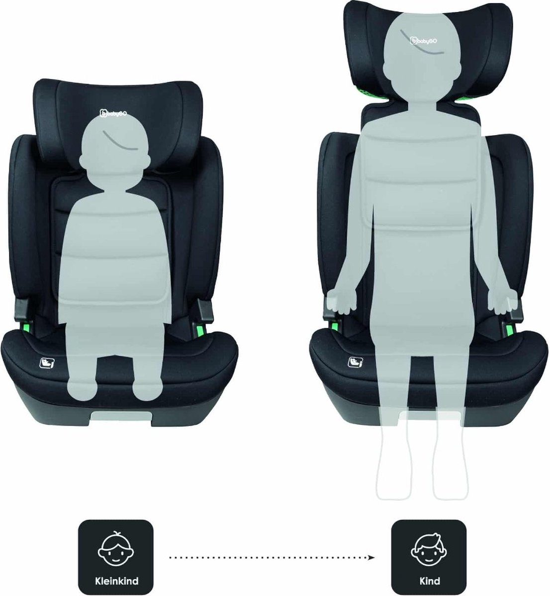 BabyGO Motion i-Size Autostoel Zwart 100-150cm