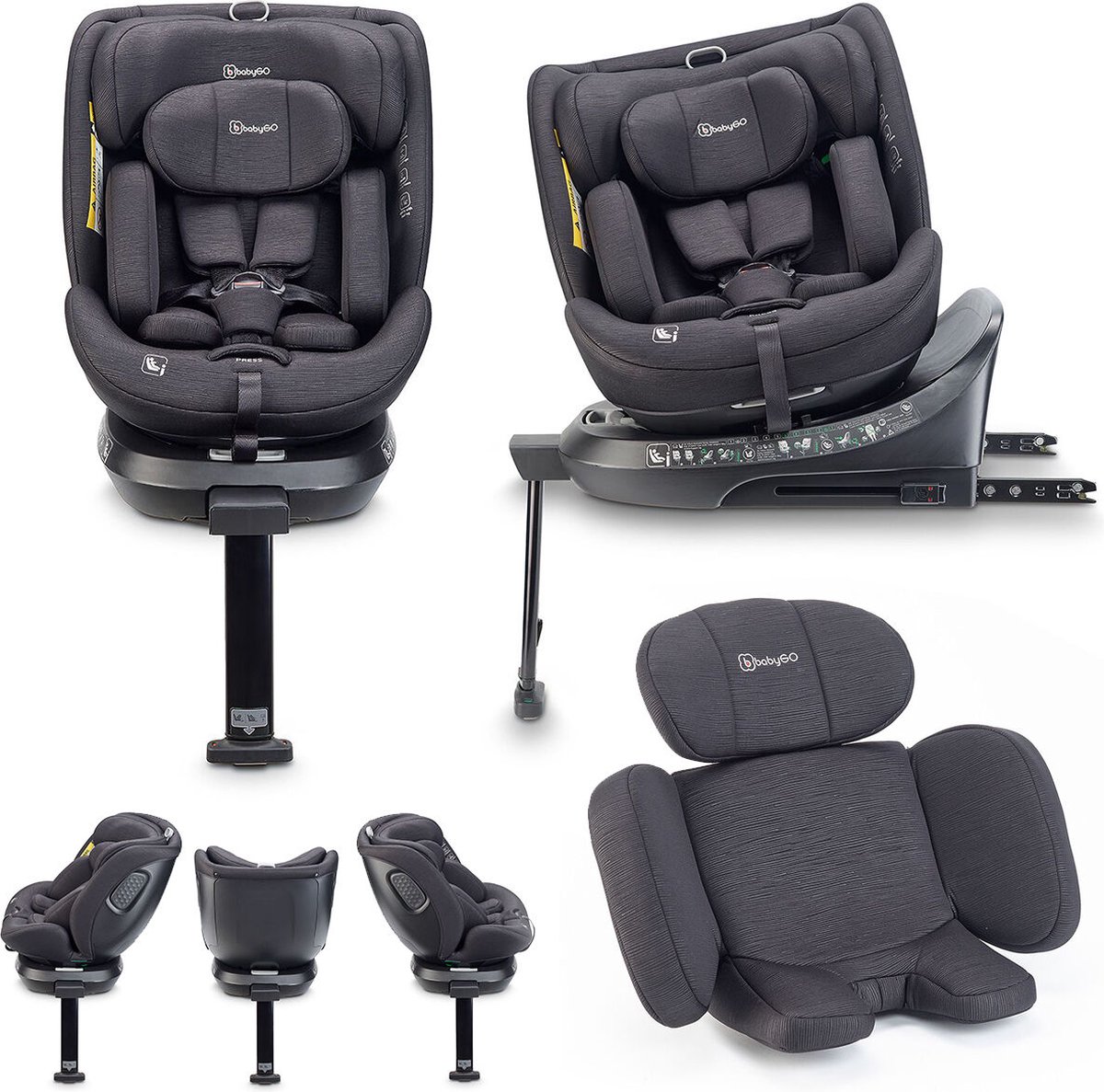 BabyGO Move 360 i-Size autostoel zwart