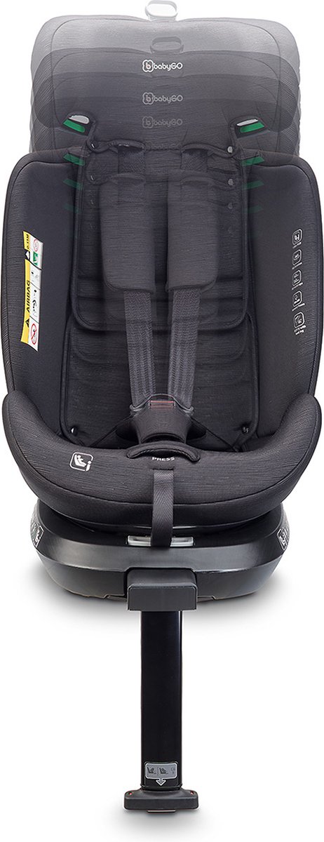 BabyGO Move 360 i-Size autostoel zwart