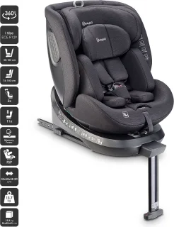 BabyGO Move 360 i-Size autostoel zwart