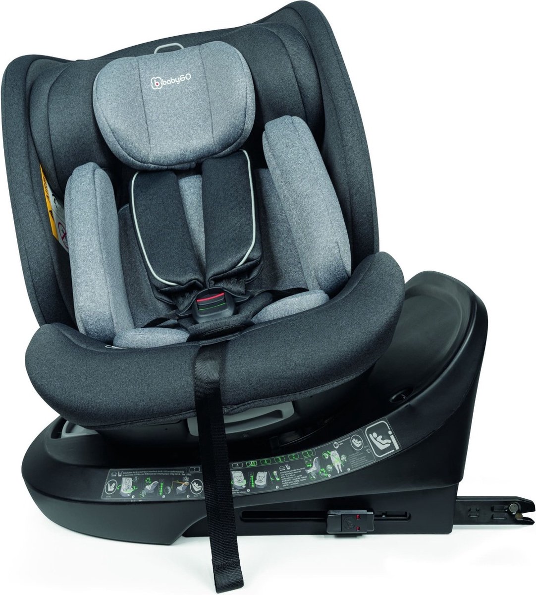 BabyGO Protection 360 i-Size Autostoel Grijs Isofix