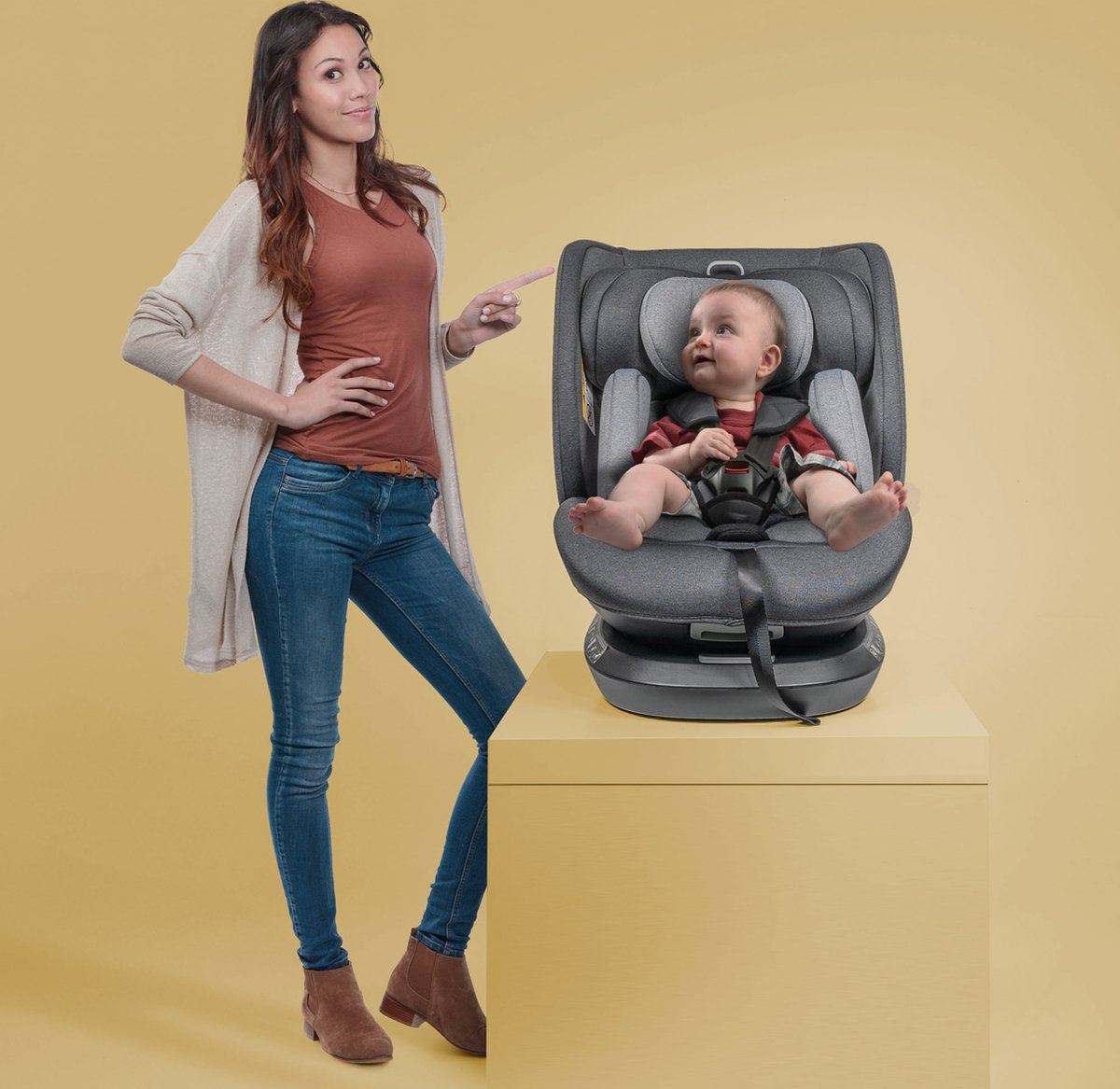 BabyGO Protection 360 i-Size Autostoel Grijs Isofix