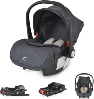 Babyzitje Trio Set - Autostoeltje i-Size - Inclusief Isofixbasis - 40-87 cm - Beige