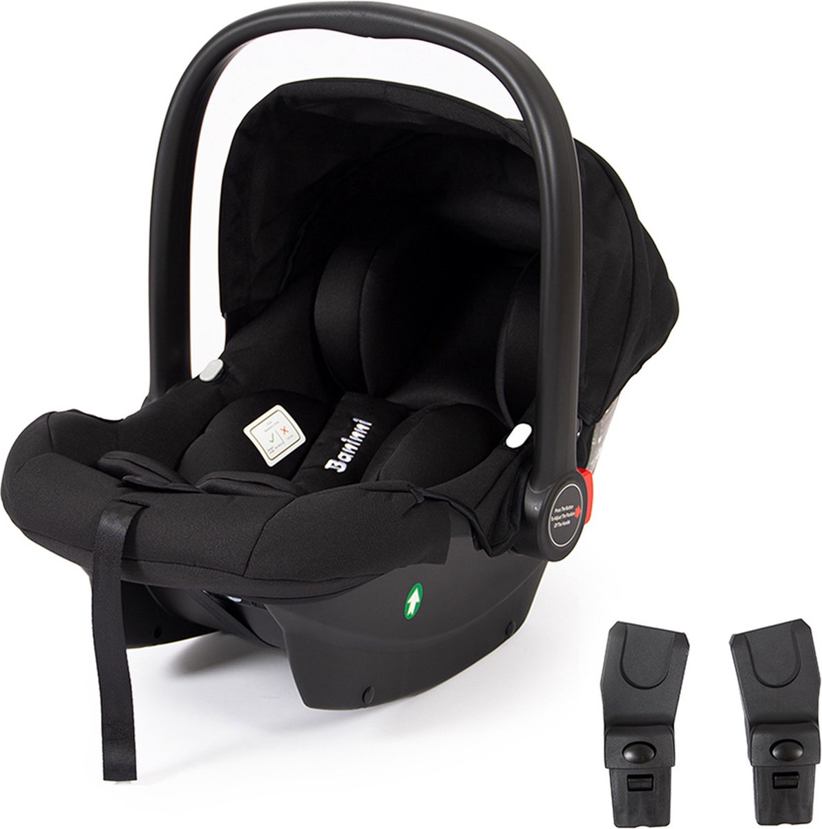 Baninni Luiz i-Size Autostoel 0+ Zwart + Adapterset