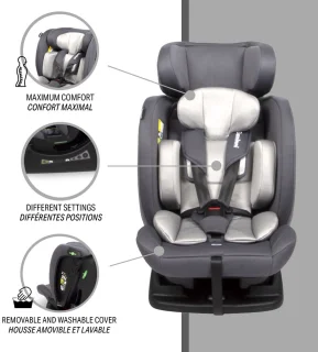 Baninni Nora Autostoel i-Size 0-36 kg Grijs