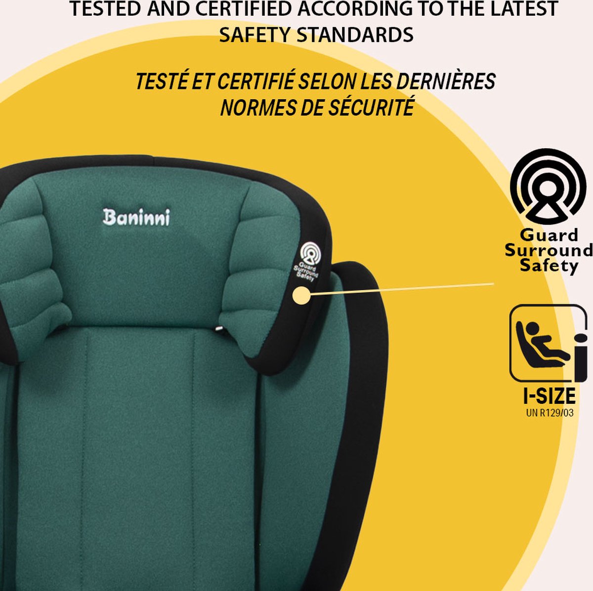 Baninni Zola Autostoel i-Size 100-150cm 15-36kg Groen