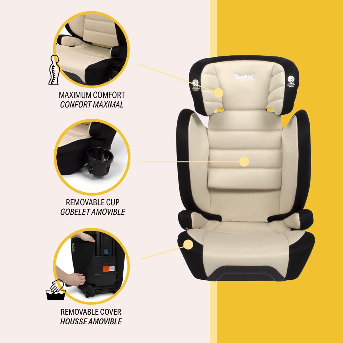 Baninni Zola Autostoel i-Size 15-36kg Zand