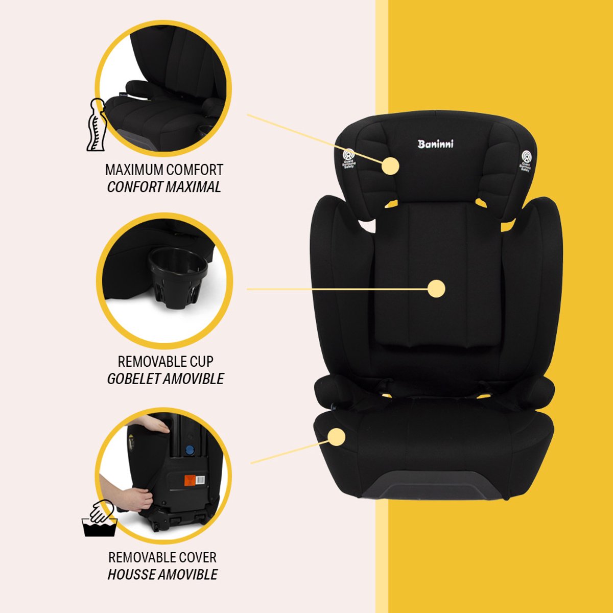 Baninni Zola Autostoel i-Size 15-36kg Zwart
