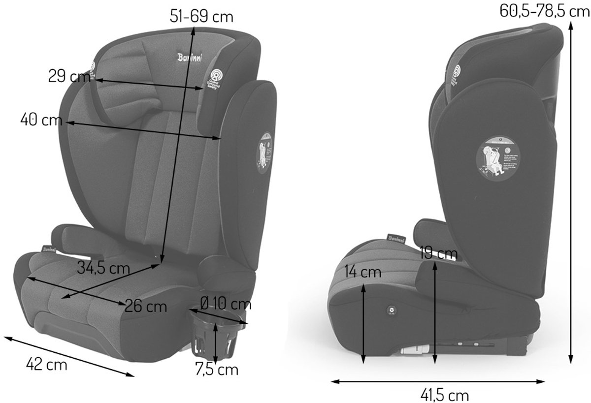 Baninni Zola Autostoel i-Size 15-36kg Zwart