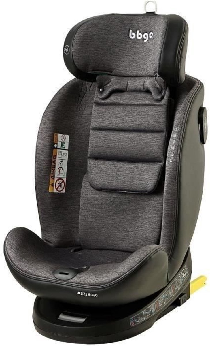 BBGO Wondersafe Draaibaar Autostoeltje I-SIZE Grijs