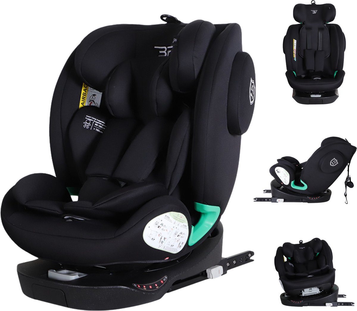 Bebies First Autostoel Executive i-Size Isofix 360° Zwart