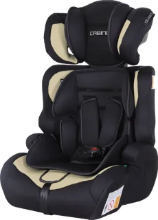 Cabino Autostoel i-Size Groep 1/2/3 Zwart/Beige