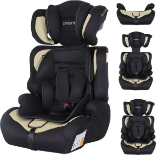 Cabino Autostoel i-Size Groep 1/2/3 Zwart/Beige