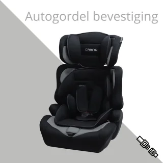 Cabino Autostoel i-Size Groep 1/2/3 Zwart/Grijs