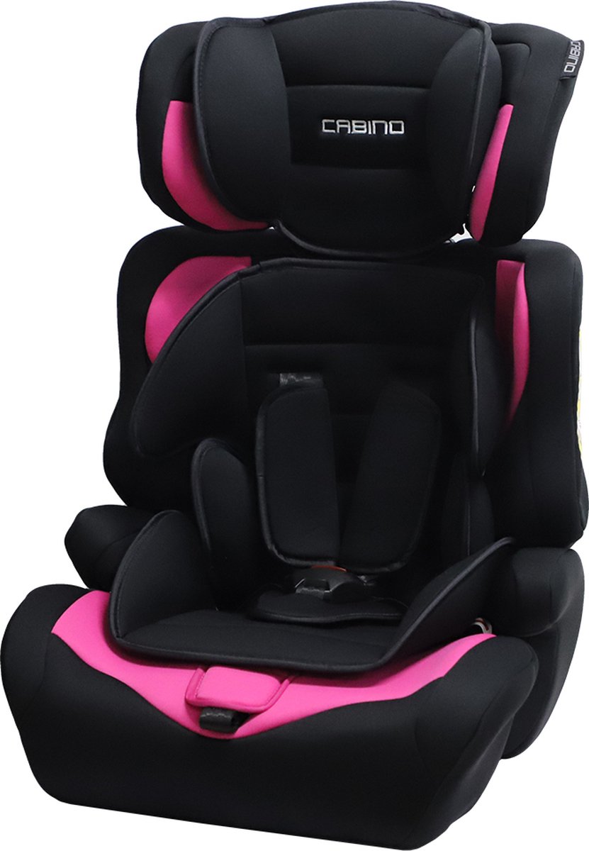 Cabino Autostoel i-Size Groep 1/2/3 Zwart/Roze