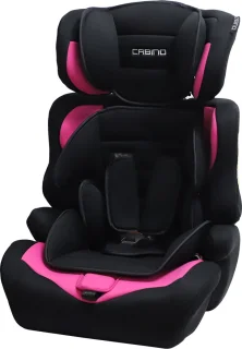 Cabino Autostoel i-Size Groep 1/2/3 Zwart/Roze
