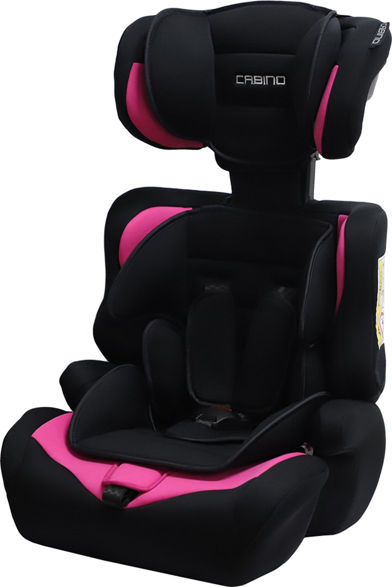 Cabino Autostoel i-Size Groep 1/2/3 Zwart/Roze