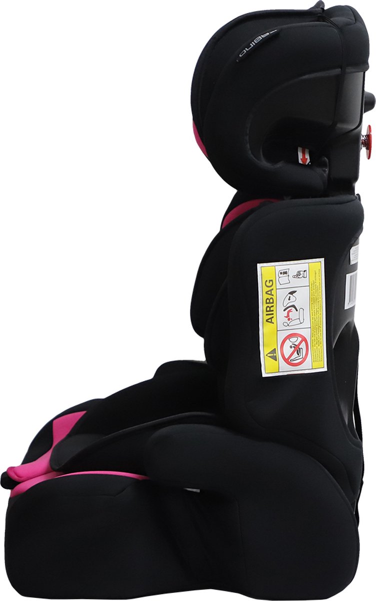 Cabino Autostoel i-Size Groep 1/2/3 Zwart/Roze