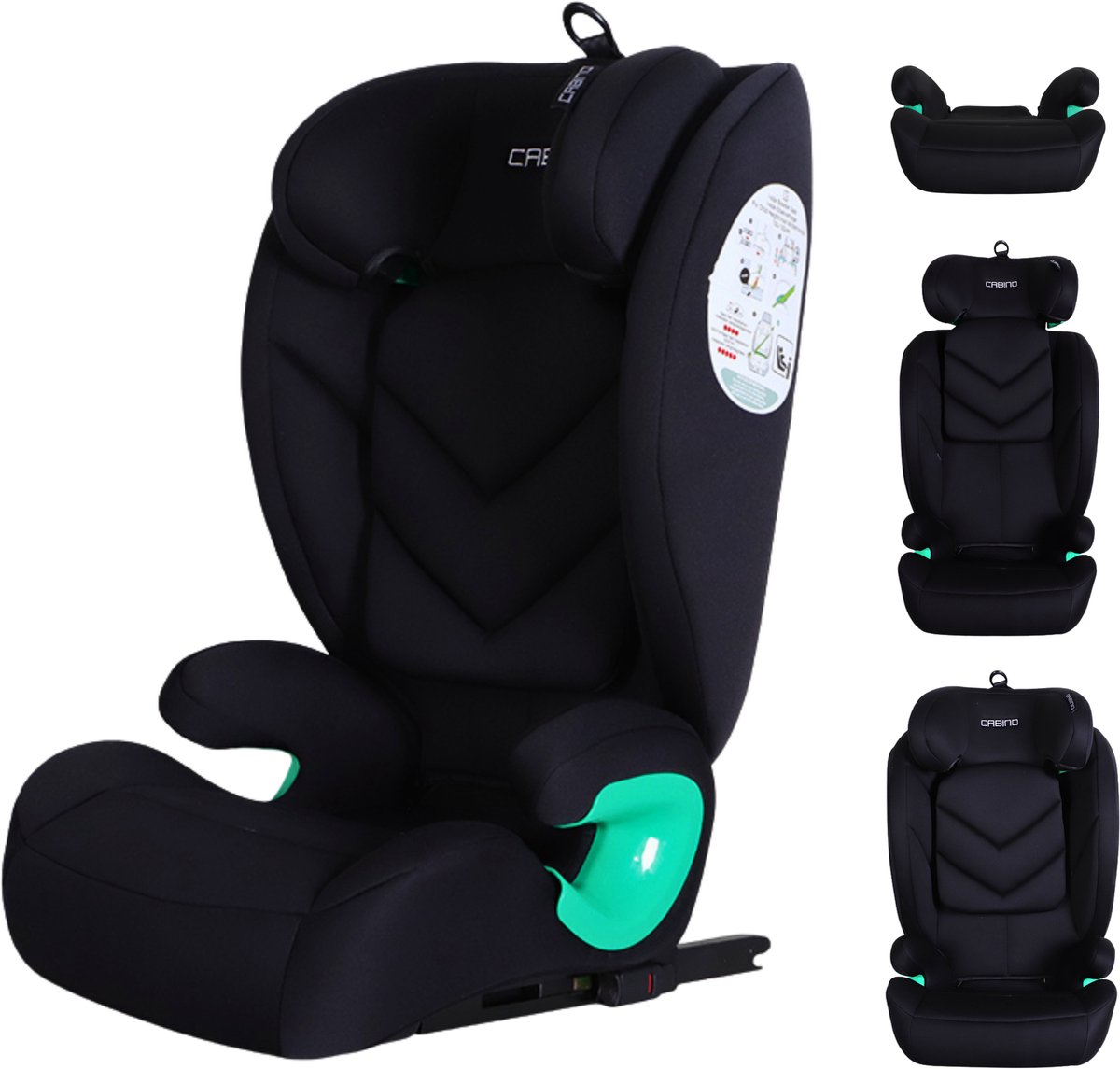 Cabino Dynamic Autostoel Groep 2/3 Zwart