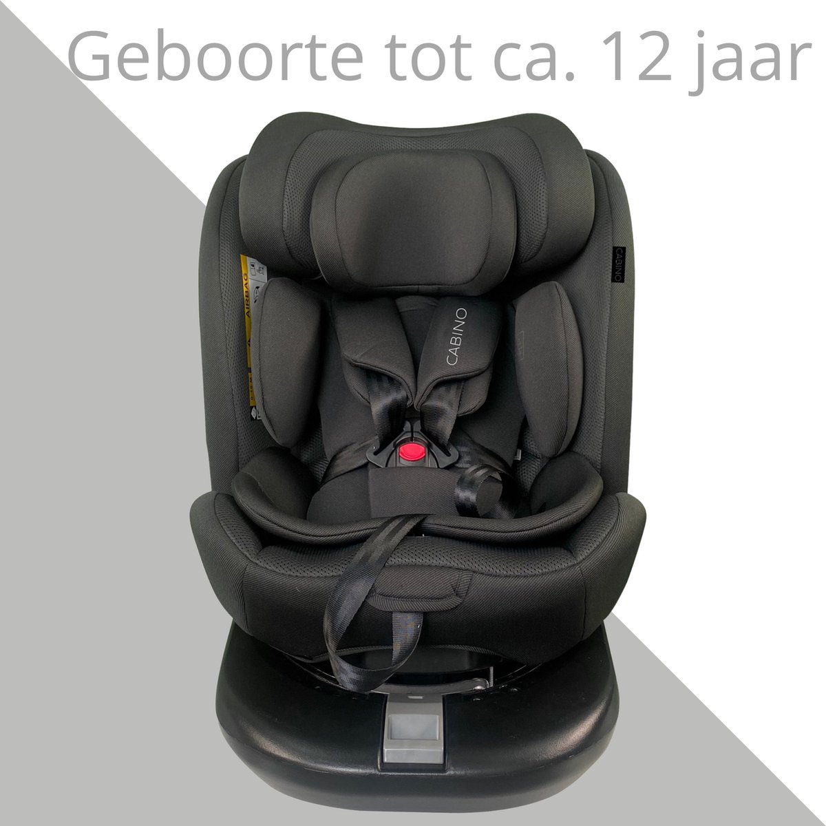 Cabino Transit 360° Autostoel Groep 0/1/2/3 Zwart