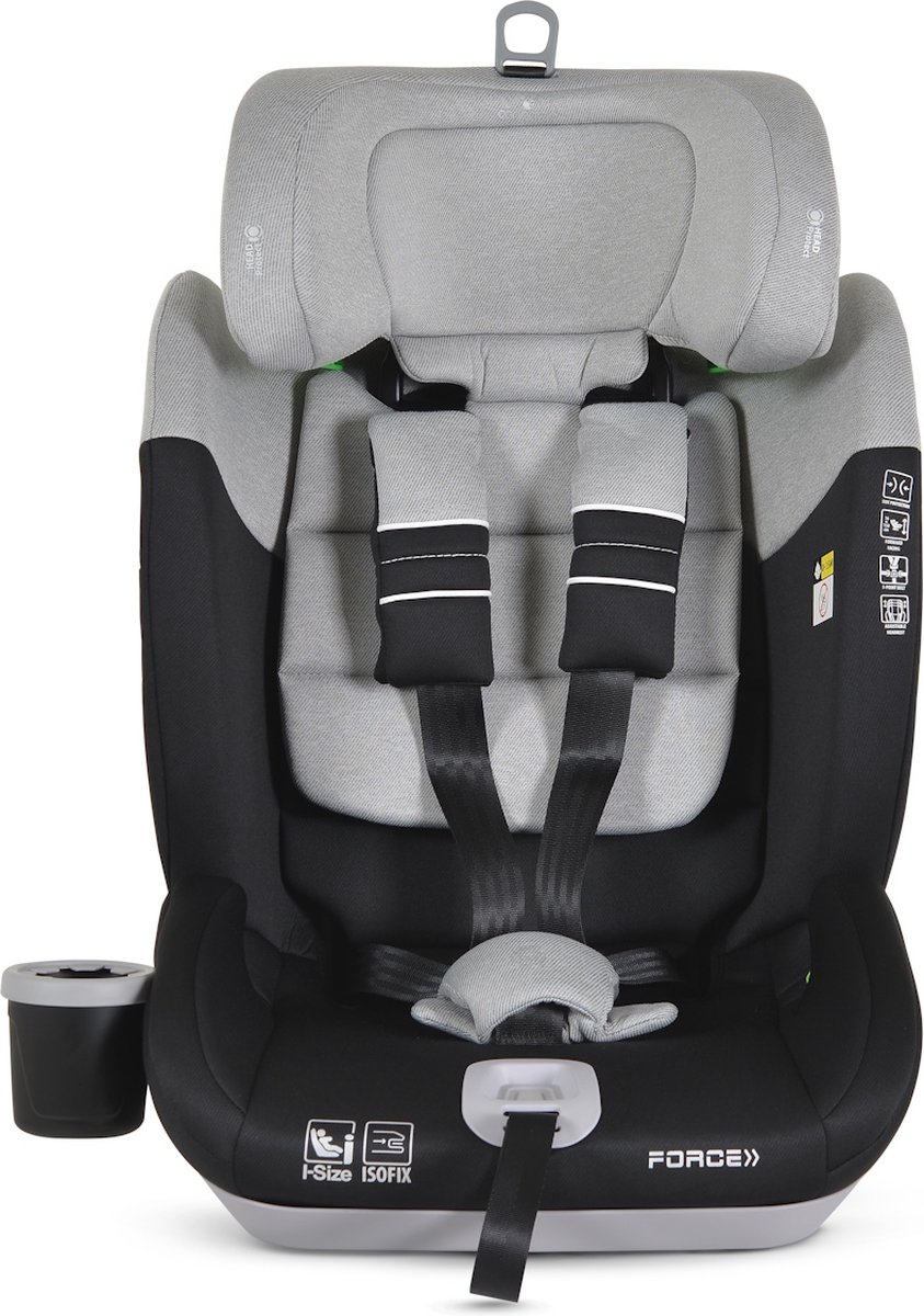 Cangaroo Force Grey Isofix Autostoel 76-150 cm