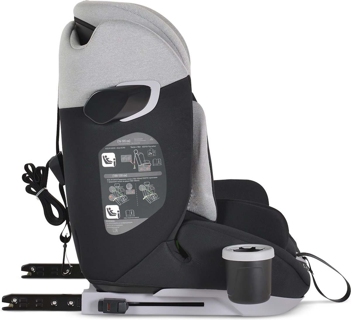 Cangaroo Force Grey Isofix Autostoel 76-150 cm