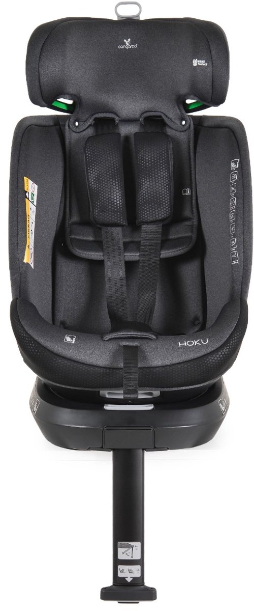 Cangaroo Hoku Black 360° i-Size Autostoel 40-150cm