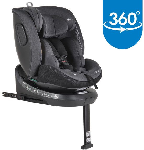 Cangaroo Hoku Black 360° i-Size Autostoel 40-150cm