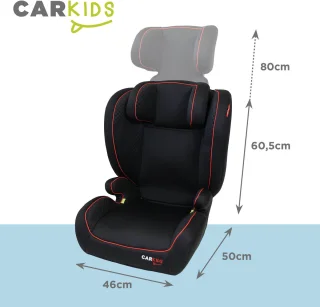 Carkids I-Size Autostoeltje Frankie 100-150cm Zwart/Rood